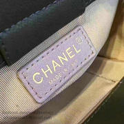 Chanel small label click leather shopping bag green | A93731 - 6