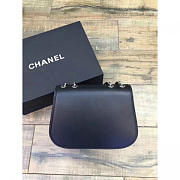 chanel calflskin flap bag black CohotBag a98775 vs07274 - 5