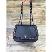 chanel calflskin flap bag black CohotBag a98775 vs07274 - 3