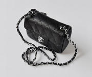 chanel caviar leather flap bag with silver hardware black CohotBag  - 2