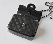 chanel caviar leather flap bag with silver hardware black CohotBag  - 5
