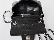 chanel caviar leather flap bag with silver hardware black CohotBag  - 6