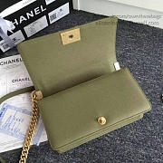 chanel quilted caviar medium boy bag green CohotBag a67086 vs09827 - 5