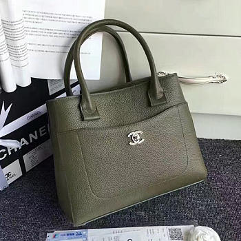 Chanel calfskin large shopping bag green | A69929 