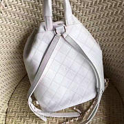 Chanel calfskin gold-tone metal backpack white | A98235  - 5