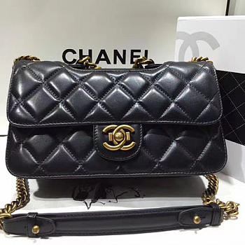 chanel quilted calfskin perfect edge bag gold black CohotBag a14041 vs02054