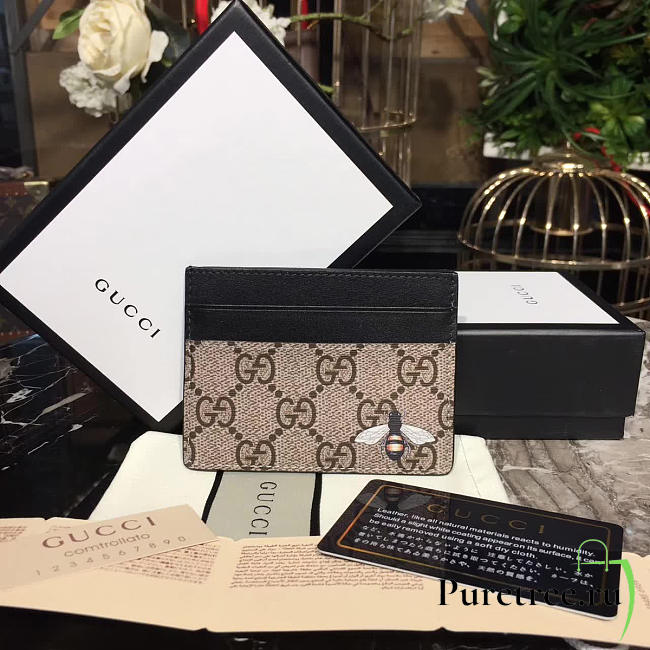 Gucci GG leather card holder 02 - 1