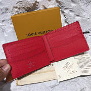 Louis Vuitton Supreme Pocket Red Wallet | 3803 - 4