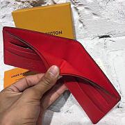Louis Vuitton Supreme Pocket Red Wallet | 3803 - 5