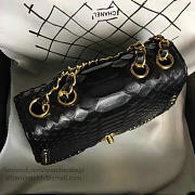 chanel snake embossedr flap shoulder bag black CohotBag a98774 vs02501 - 3