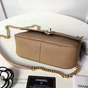 Chanelgrained calfskin mini top handle flap bag beige a93756 vs06010 - 4