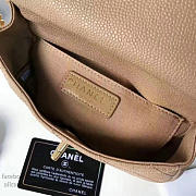 Chanelgrained calfskin mini top handle flap bag beige a93756 vs06010 - 6