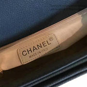 chanel grained calfskin flap bag with top handle blue CohotBag a93633 vs06142 - 2