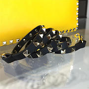 Valentino rockstud handbag black with yellow - 3
