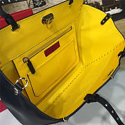 Valentino rockstud handbag black with yellow - 4
