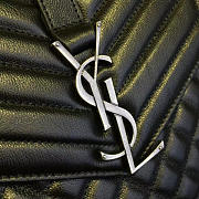 YSL envelop satchel large black silver metal 36 x 26 x 13cm - 5