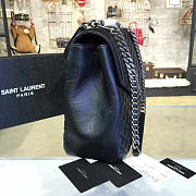 YSL envelop satchel large black silver metal 36 x 26 x 13cm - 3