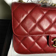 chanel red oil wax leather perfect edge bag CohotBag a14041 vs05760 - 3