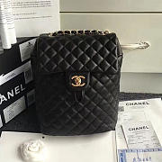 Chanel caviar quilted lambskin backpack black gold hardware | 170302  - 1
