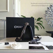 Chanel medium chevron lambskin quilted boy bag black | A13044  - 2