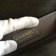 Chanel medium chevron lambskin quilted boy bag black | A13044  - 6
