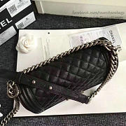Chanel quilted caviar medium boy bag black | A180301 - 2