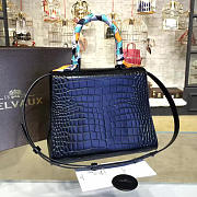 CohotBag delvaux mm brillant satchel crocodile embossed leather black 1472 - 4