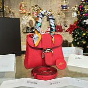 CohotBag delvaux mini brillant satchel grained calfskin leather red 1503 - 3