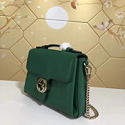 Gucci gg flap shoulder bag on chain green 5103032 - 2