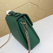 Gucci gg flap shoulder bag on chain green 5103032 - 5