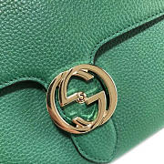Gucci gg flap shoulder bag on chain green 5103032 - 6