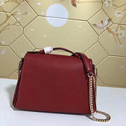 Gucci gg flap shoulder bag on chain red 5103032 - 3