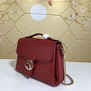 Gucci gg flap shoulder bag on chain red 5103032 - 4