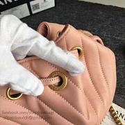 Chanel lambskin drawstring bucket bag pink | A91885  - 4
