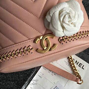 Chanel lambskin drawstring bucket bag pink | A91885  - 5