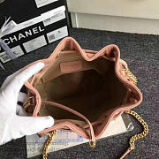 Chanel lambskin drawstring bucket bag pink | A91885  - 6