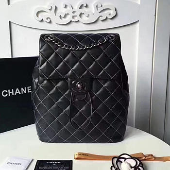 Chanel caviar quilted lambskin backpack black | 170303 
