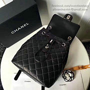 Chanel caviar quilted lambskin backpack black | 170303  - 3