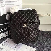 Chanel caviar quilted lambskin backpack black silver hardware | 170302 - 1
