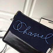 Chanel's gabrielle large hobo bag blue  - 6