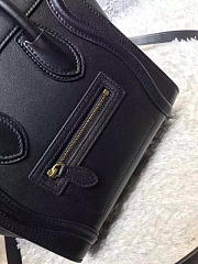 CohotBag celine nano luggage shoulder bag in black smooth calfskin 1008 - 3