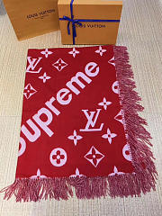 louis vuitton supreme scarf red 3089 - 6