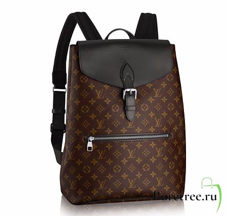 LV Palk Monogram Macassar Canvas Backpack Black | M40637 - 1