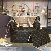 Louis Vuitton Neverfull MM Monogram Canvas Beige - 1