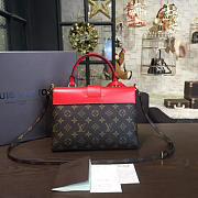  louis vuitton monogram CohotBag  one handle flap bag mm red 3296 - 4