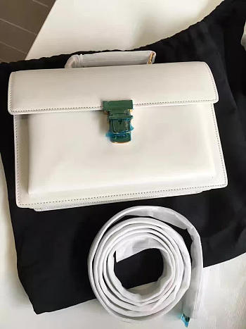 YSL saint laurent black leather medium high school satchel bag | 5112