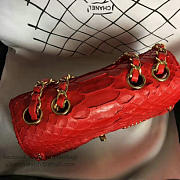 chanel snake embossedr flap shoulder bag red CohotBag a98774 vs03855 - 2