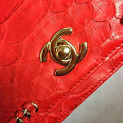 chanel snake embossedr flap shoulder bag red CohotBag a98774 vs03855 - 4