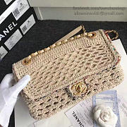 chanel crochet braid cayo coco flap bag beige CohotBag a93680 vs02814 - 3