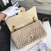 chanel crochet braid cayo coco flap bag beige CohotBag a93680 vs02814 - 2